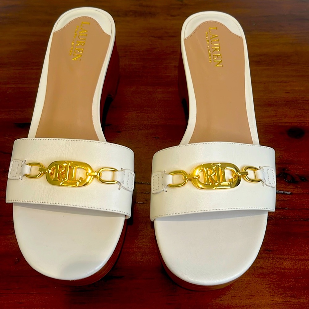 Ralph Lauren Roxanne Embellished Platform Sandals